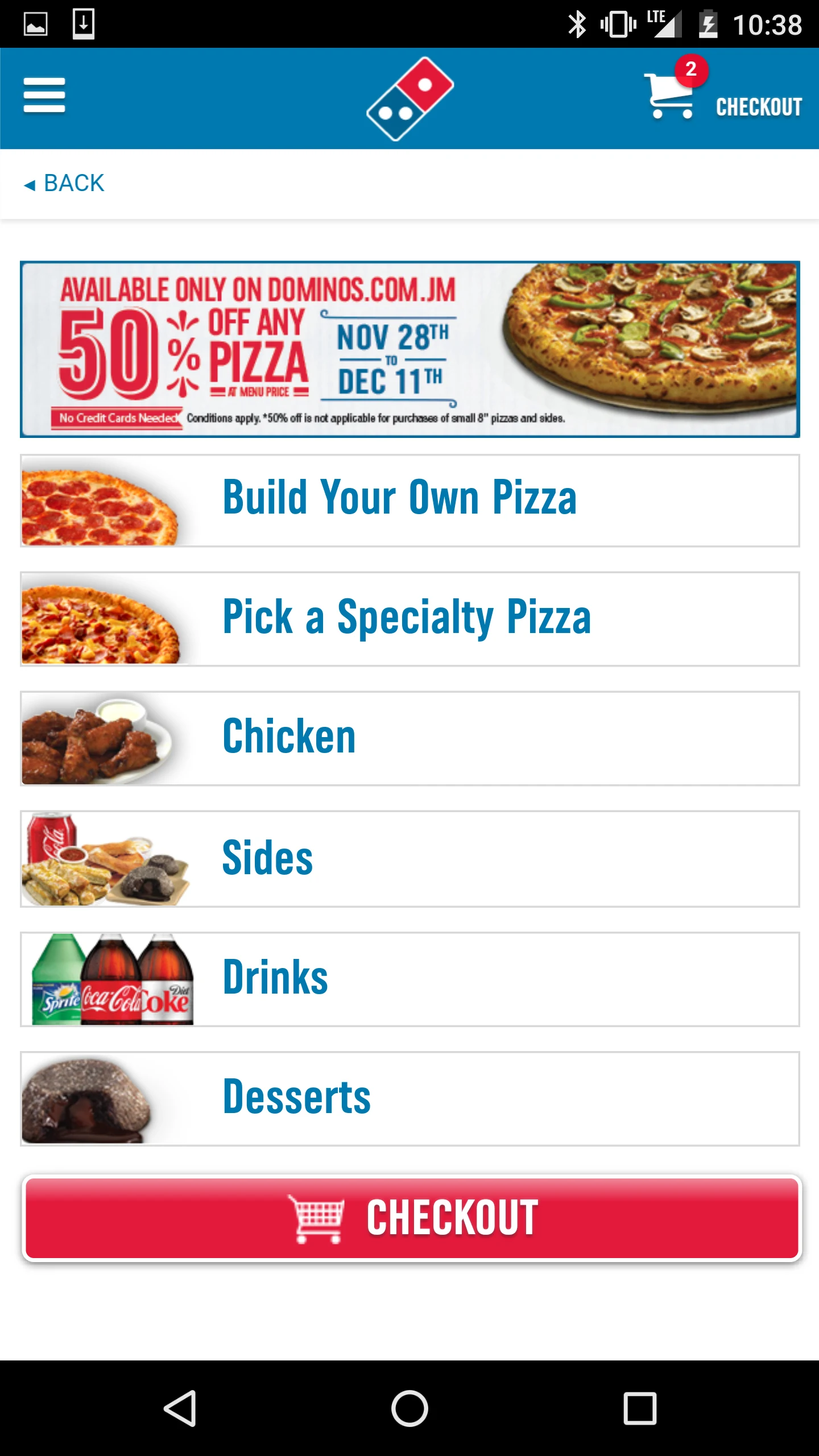 Domino's Jamaica screenshot